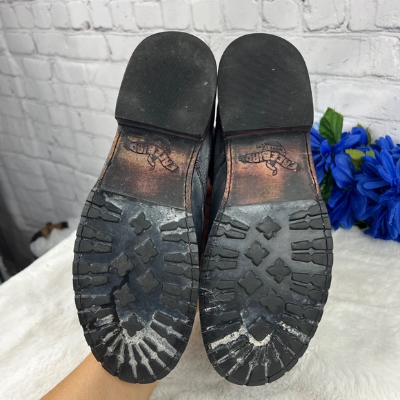 🚫SOLD|•FREEBIRD🦅BY STEVEN•| 'Chute' Manchester Combat Biker Boots Size 9 Black - Picture 9 of 16